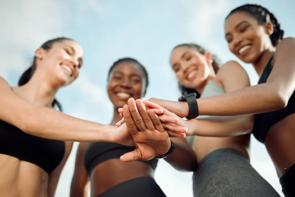 female athletes showing teamwork and support outdo 2026 09 22 04 27 09 utc